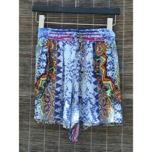 NEW INOA women's mallorca silk shorts in blue
